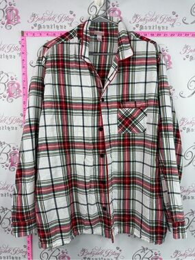 Wondershop by target shirt button up Red and White Plaid Button-Down Shirt